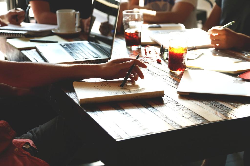 Modern office teamwork with cybersecurity focus